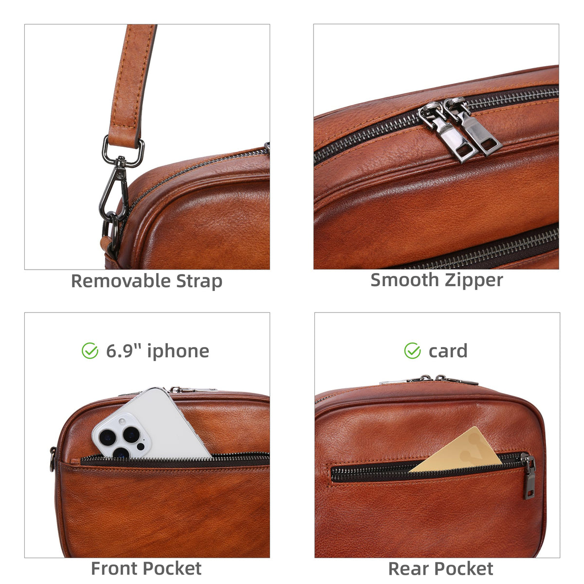 Genuine Leather Shoulder Handbags C63780