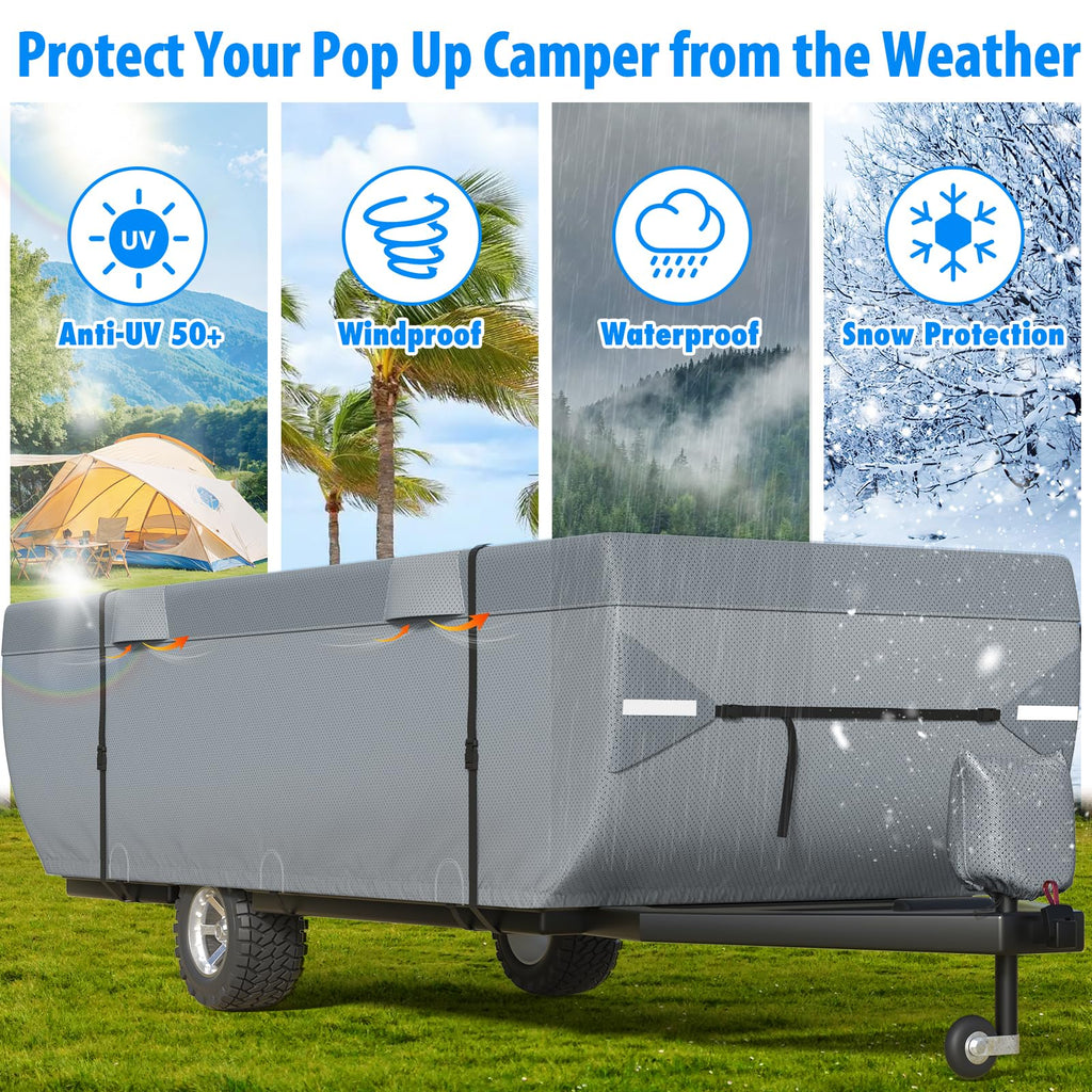 9 Layers 12-14ft Tent Trailer Cover Y551