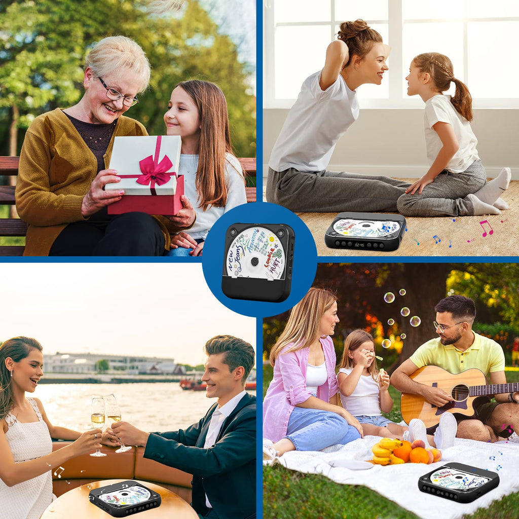 Black Portable Bluetooth CD Player E306911