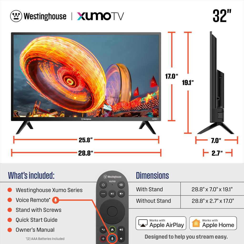32-inch HD Smart Flat Screen TV with Voice Remote A579