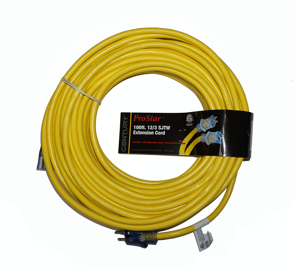 12 Gauge 3 Conductor 100 Foot Lighted Ends Extension Cord W658576