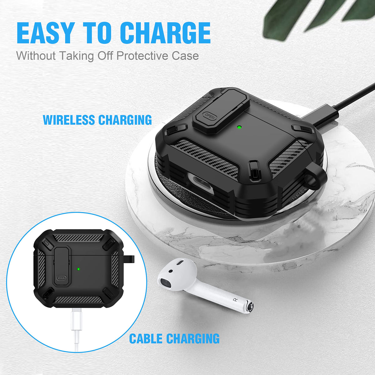 Black Magnetic AirPods 3 Case A7689