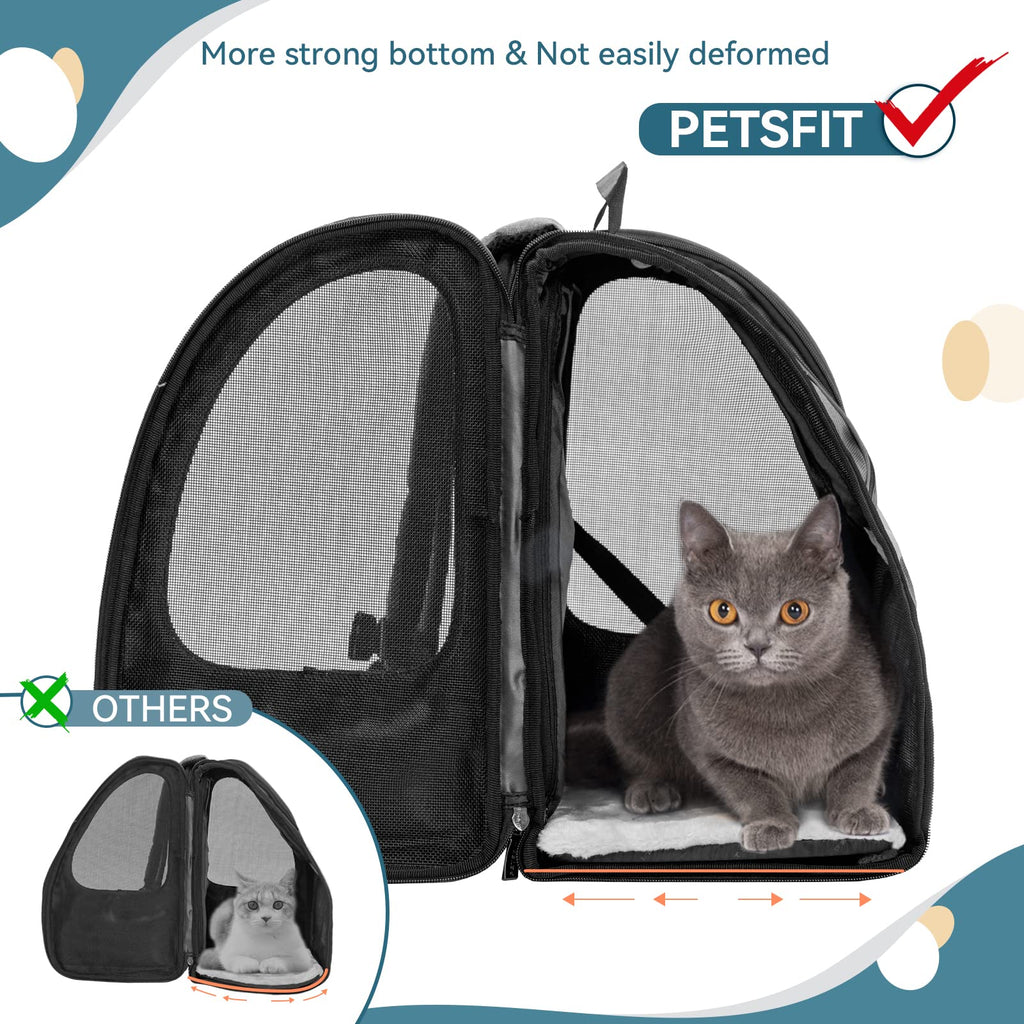 Dog Backpack Carrier with Fleece Mat Q761