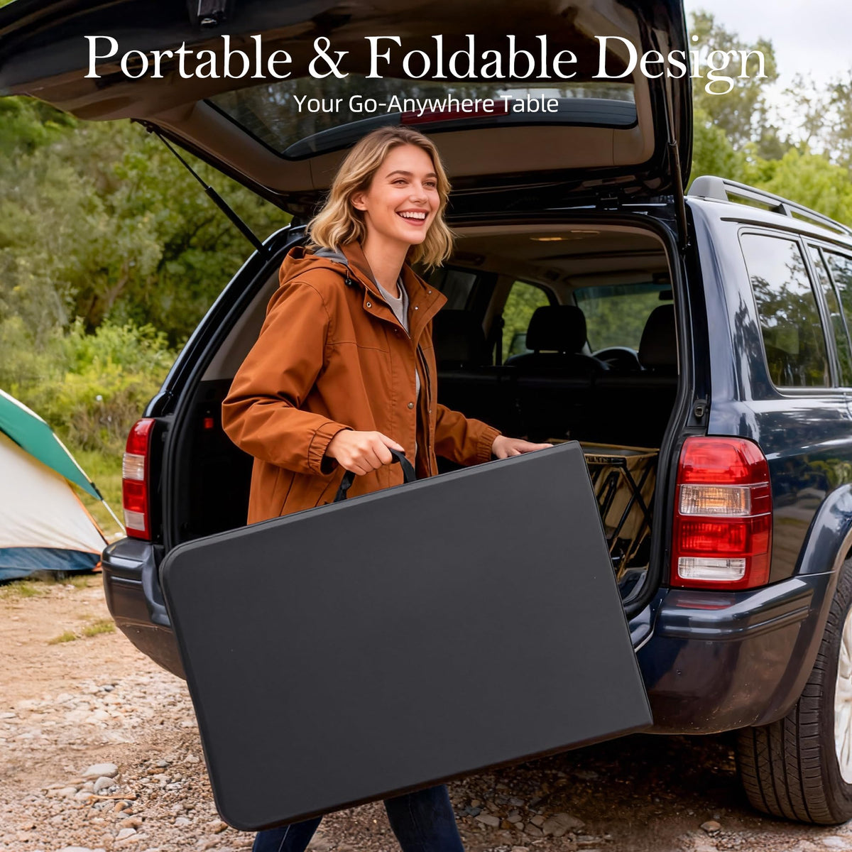 6FT Heavy Duty Foldable Plastic Table J96493