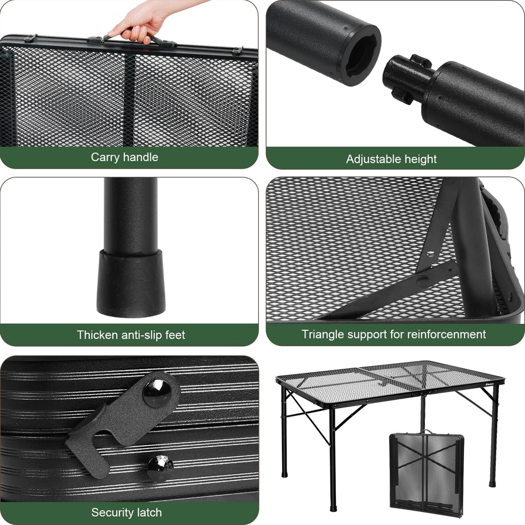 4Ft Metal Folding Camping Table X881767