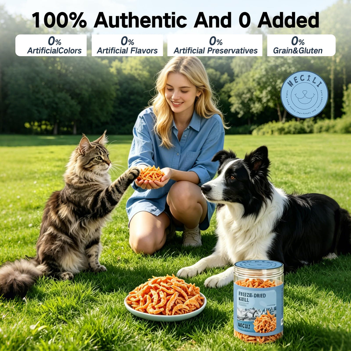 Freeze Dried Antarctic Krill Treats for Dogs & Cats, Omega-3, 4 oz K488