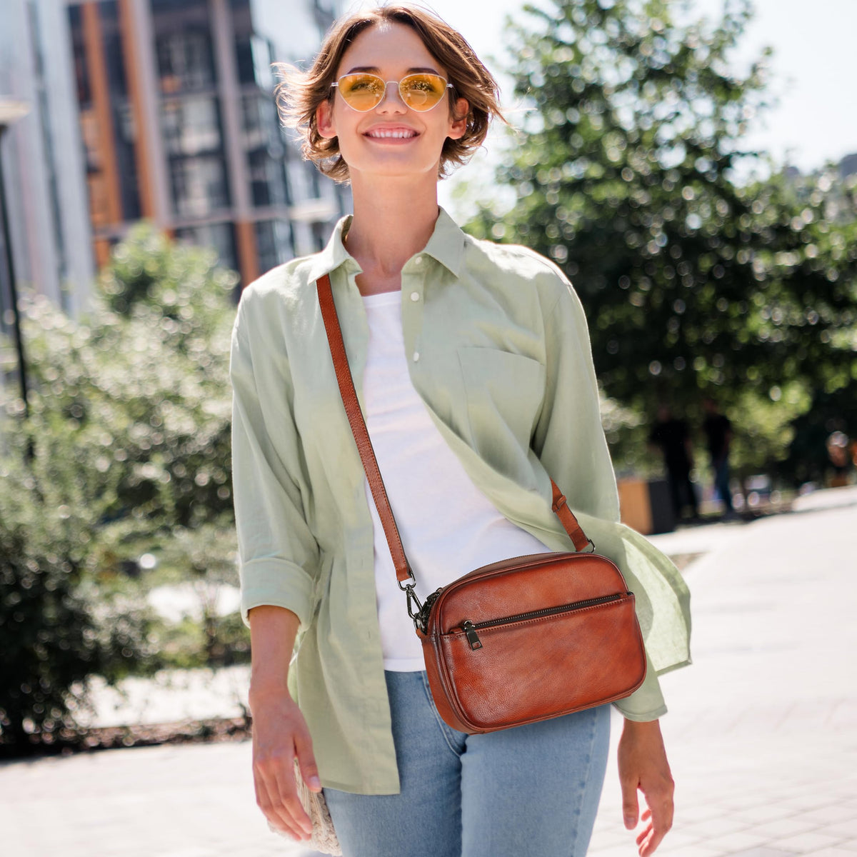Genuine Leather Shoulder Handbags C63780