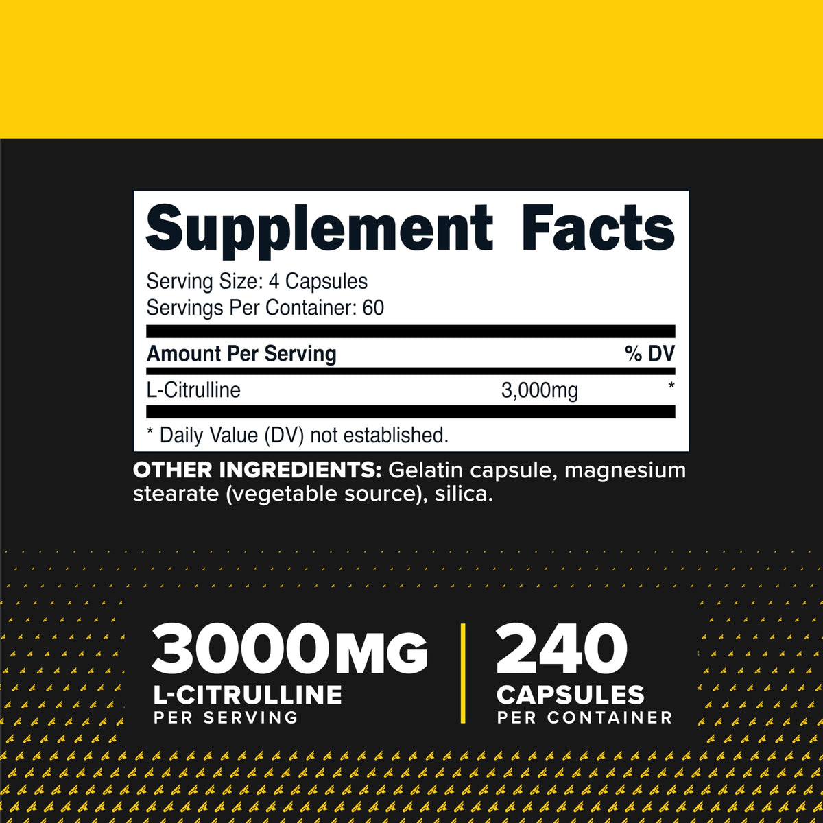 L-Citrulline 3000mg 240 Capsules W14791