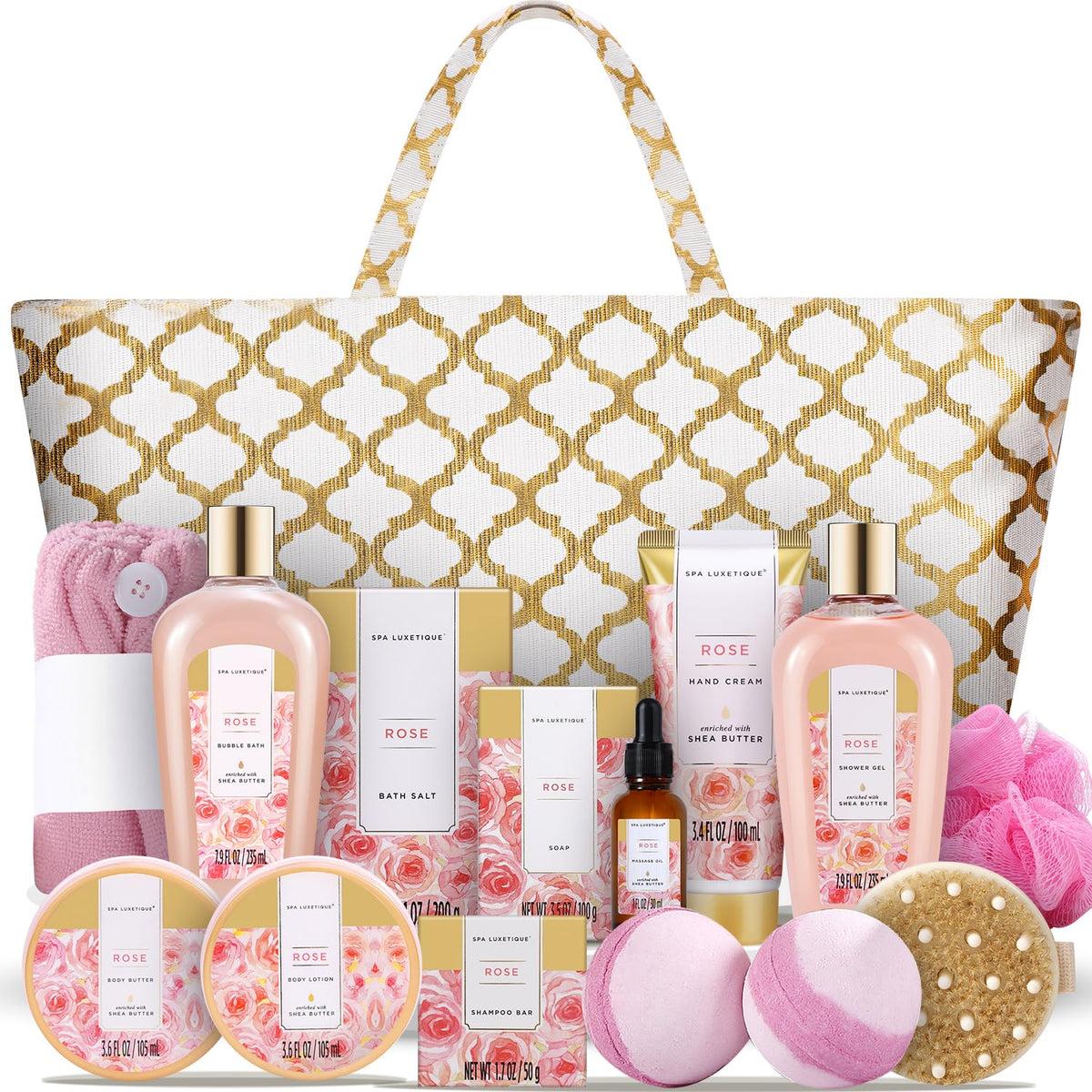 15 Pc Rose Spa Gift Set D5785