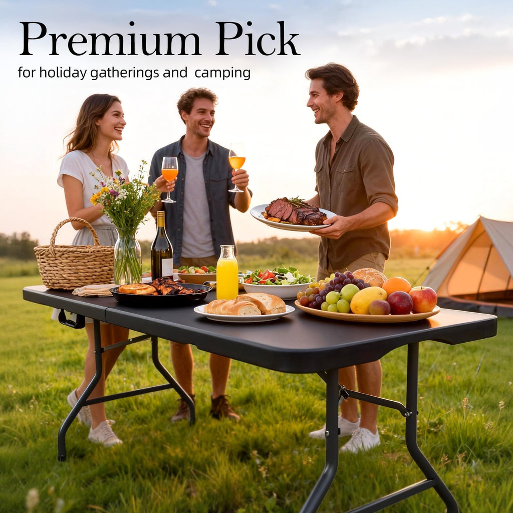 6FT Heavy Duty Foldable Plastic Table J96493