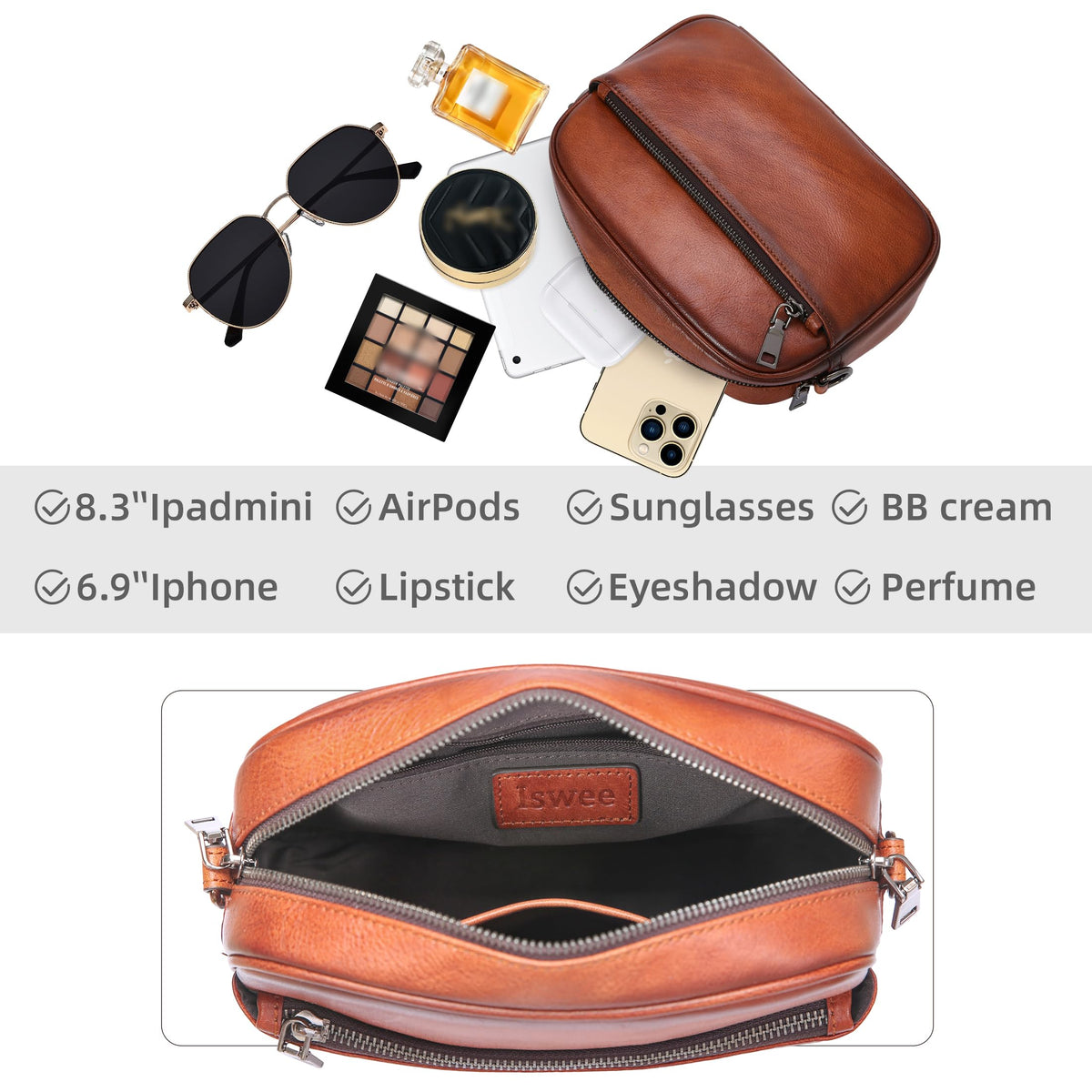 Genuine Leather Shoulder Handbags C63780