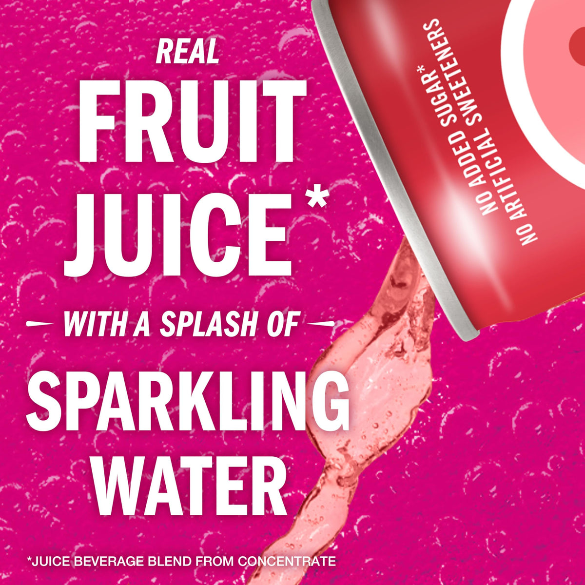 Sparkling Water Juice Beverage Blend, Grapefruit, No Sugar Added, 8.4 FL OZ, 24 Cans P43106