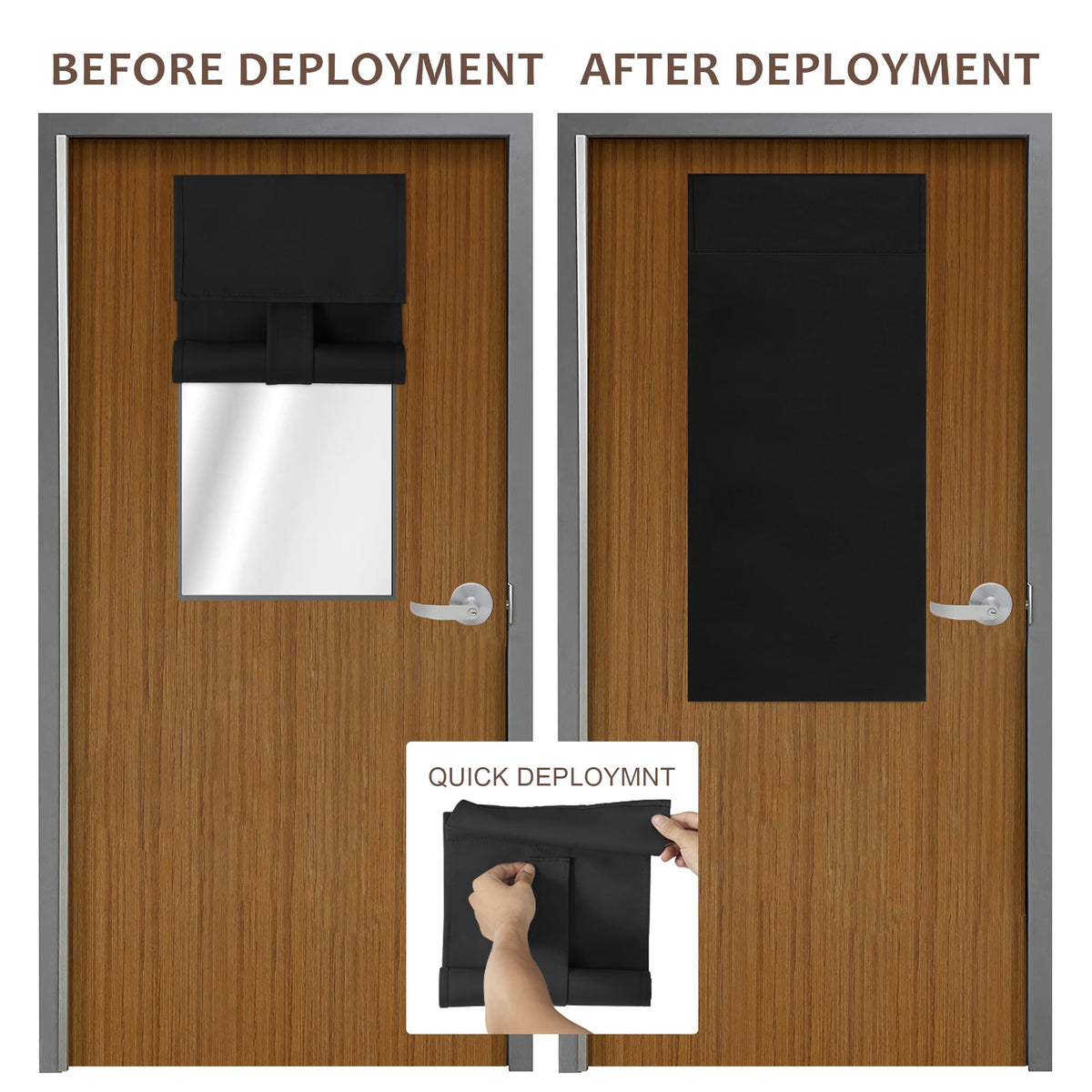Blackout Door Curtain 8W x 36L Black 1 Panel U785599