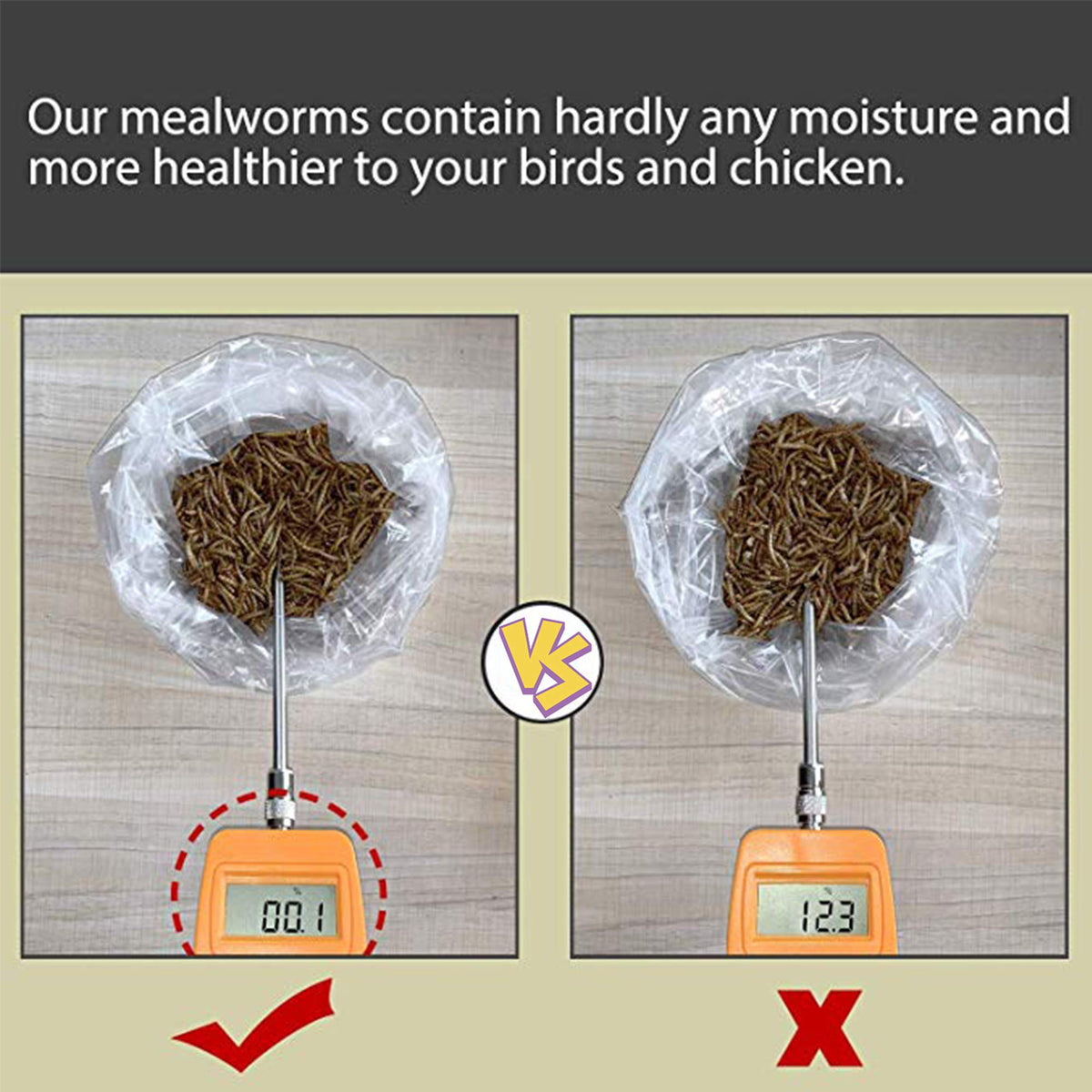 20 LBS Non-GMO Dried Mealworms Q54280