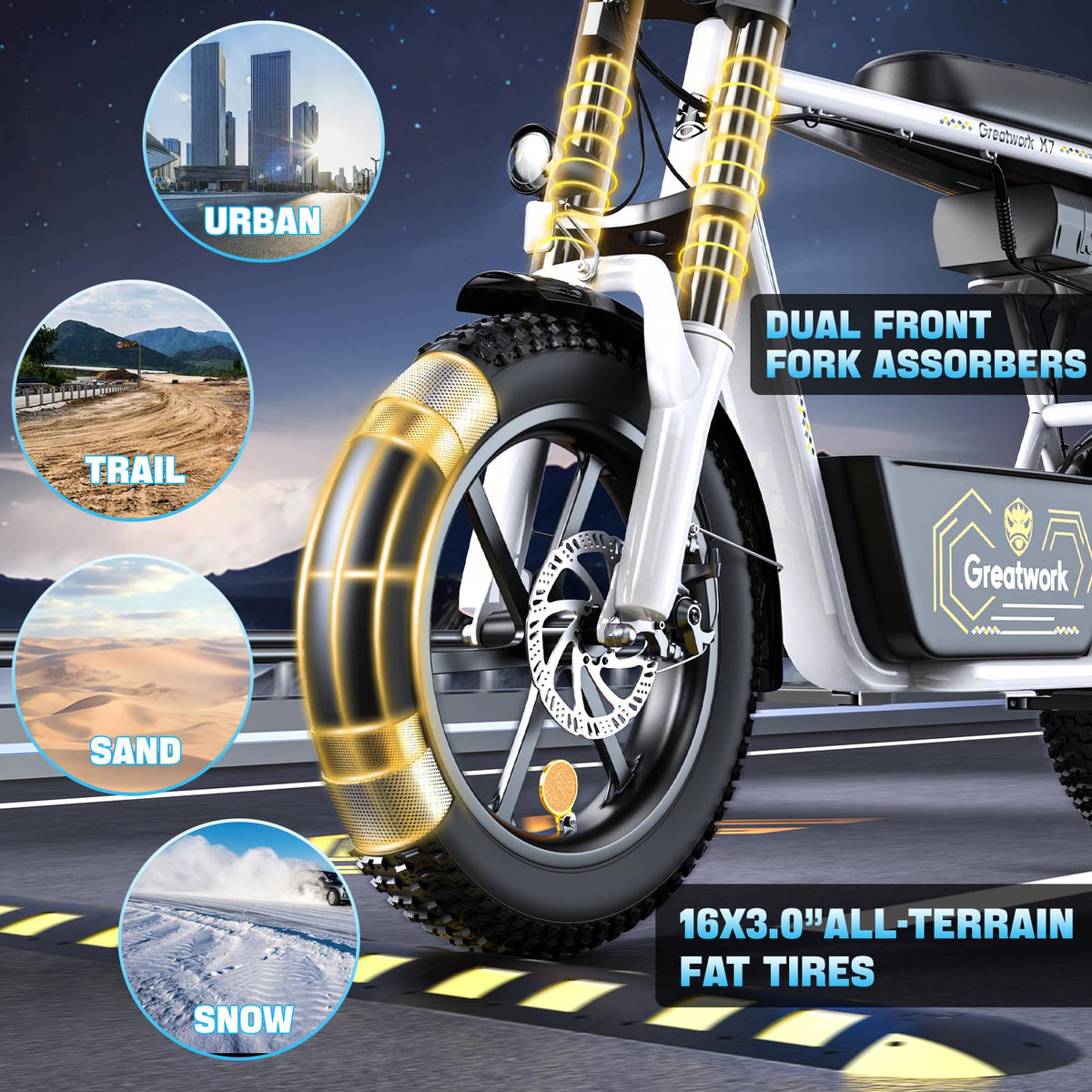 1500W Peak Electric Scooter with Large Battery M782