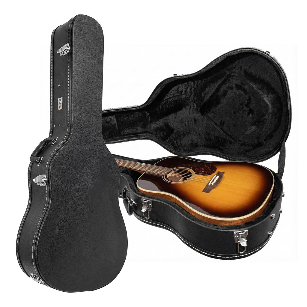 Black Acoustic Guitar Hardshell Case with Accessory Compartment W71338