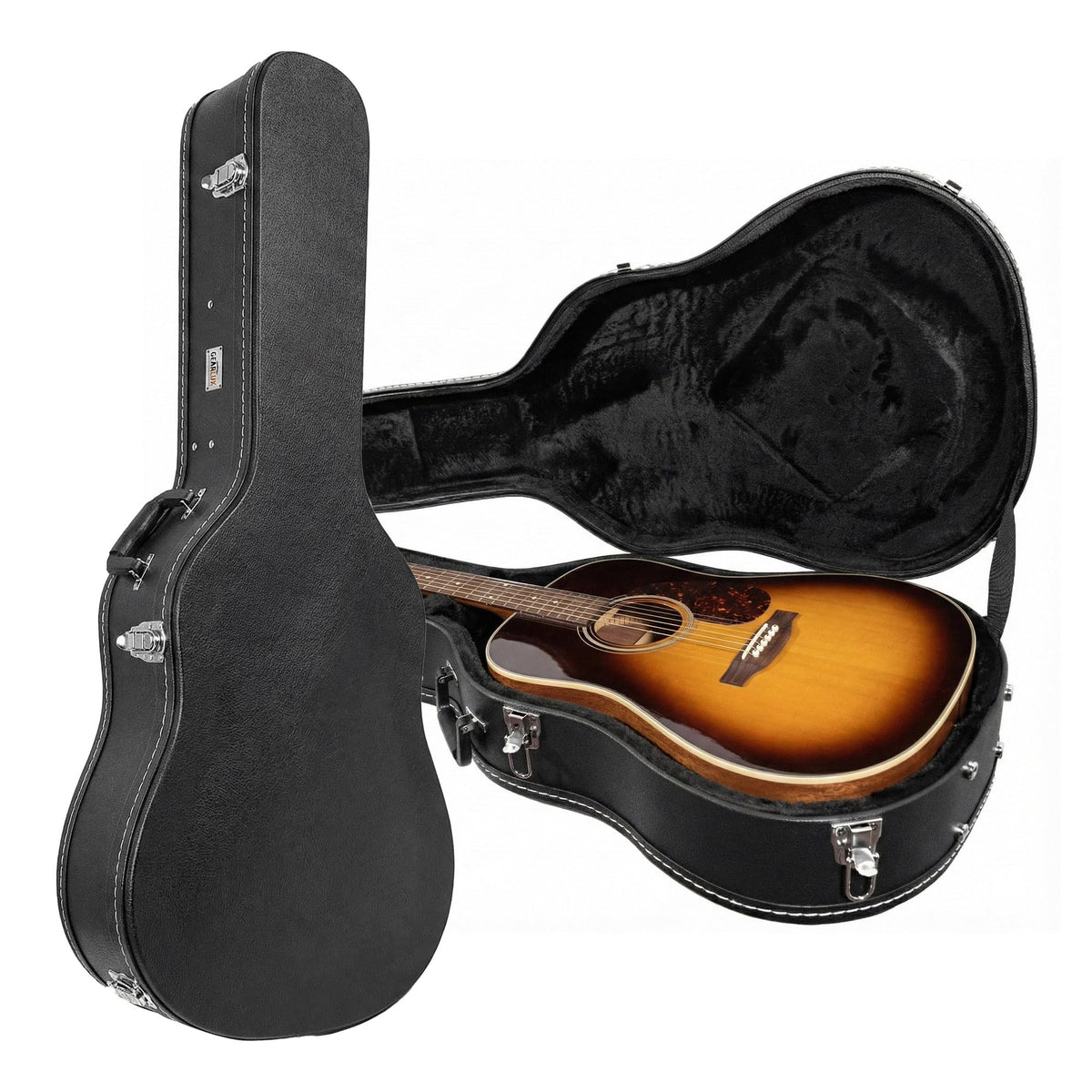 Black Acoustic Guitar Hardshell Case with Accessory Compartment W71338