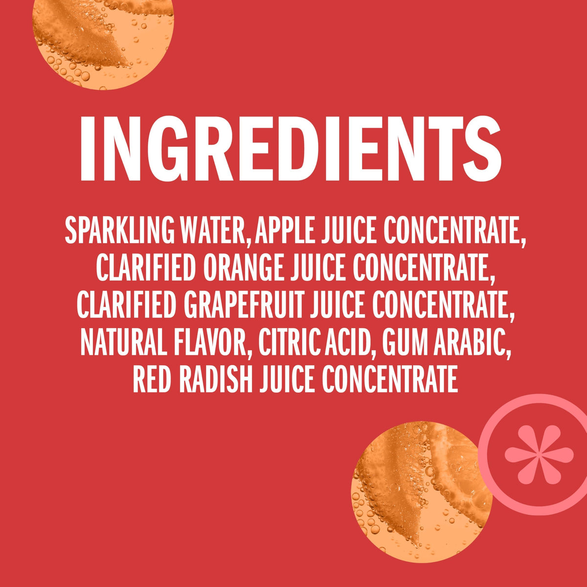 Sparkling Water Juice Beverage Blend, Grapefruit, No Sugar Added, 8.4 FL OZ, 24 Cans P43106
