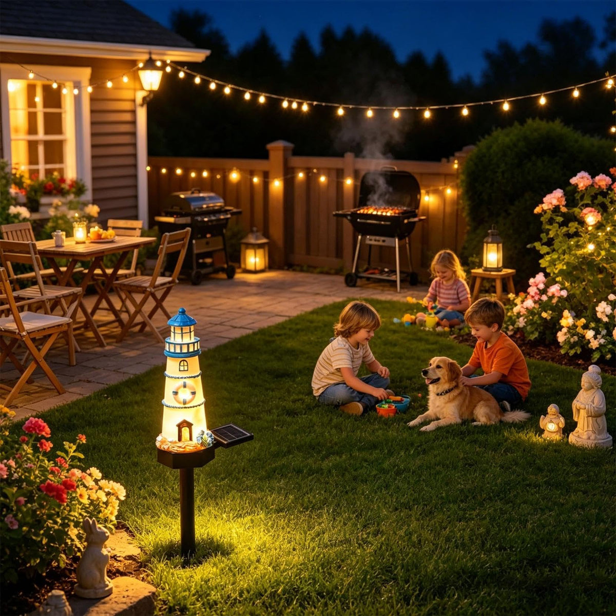 Solar Light Outdoor Waterproof Garden Statue R5271