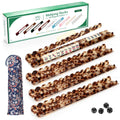 Set of 4 20 Inch Amber Tortoise Acrylic Mahjong Racks with Pushers I926419