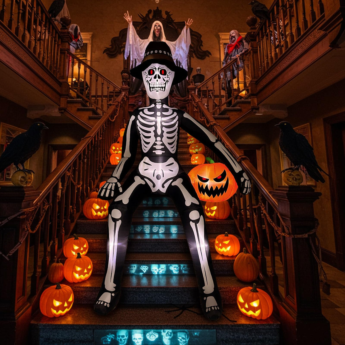 Giant Sitting Skeleton Inflatable N12818
