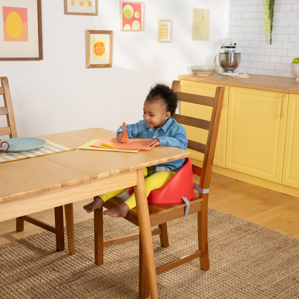 Easy-Clean Baby Booster Feeding Chair with 3-Point Harness V42125