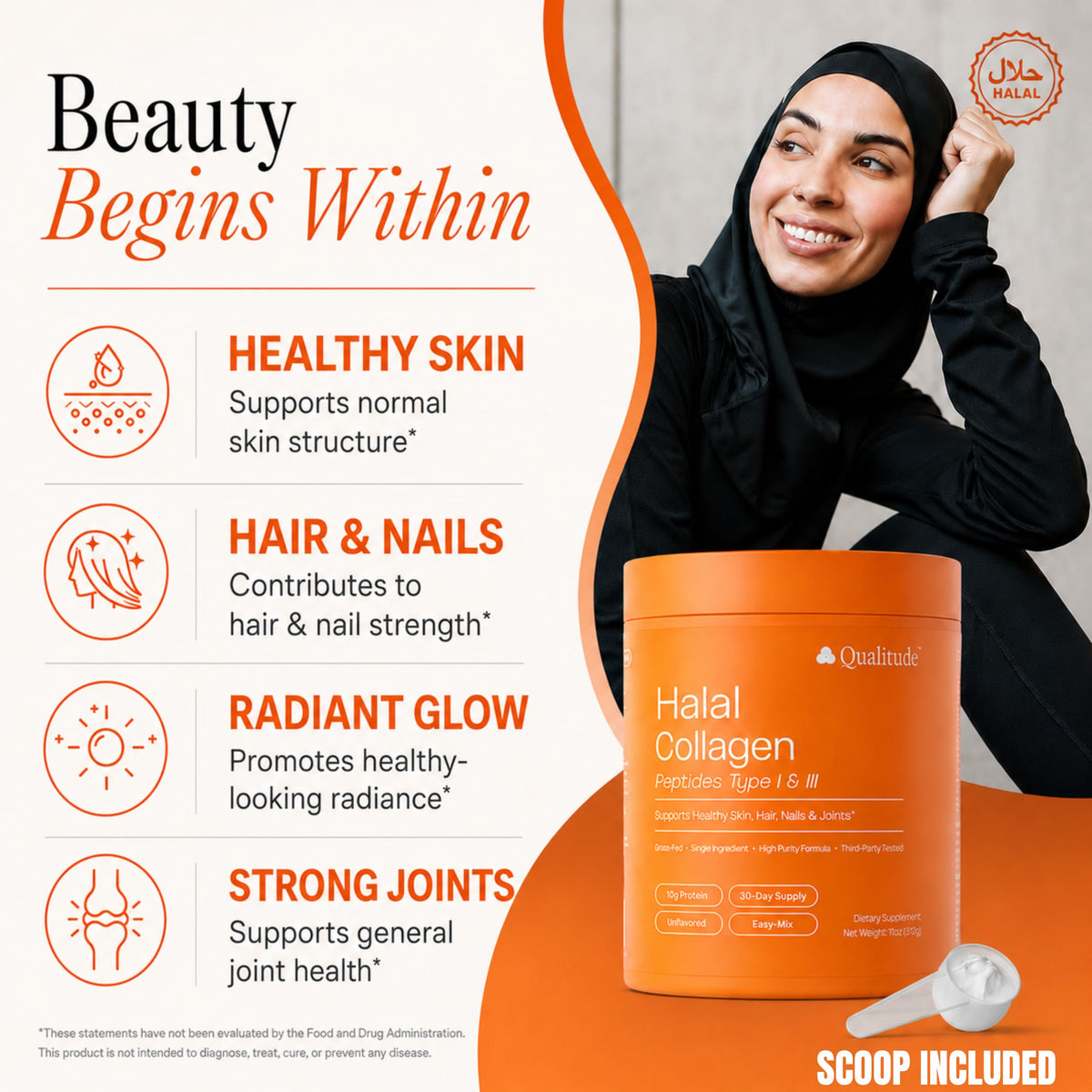 Halal Collagen Peptides Powder Grass-Fed Bovine Type I & III O5553