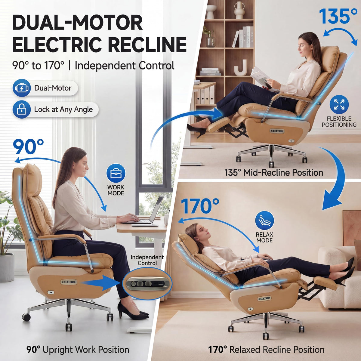 Brown Electric Big & Tall Executive Office Chair M56474