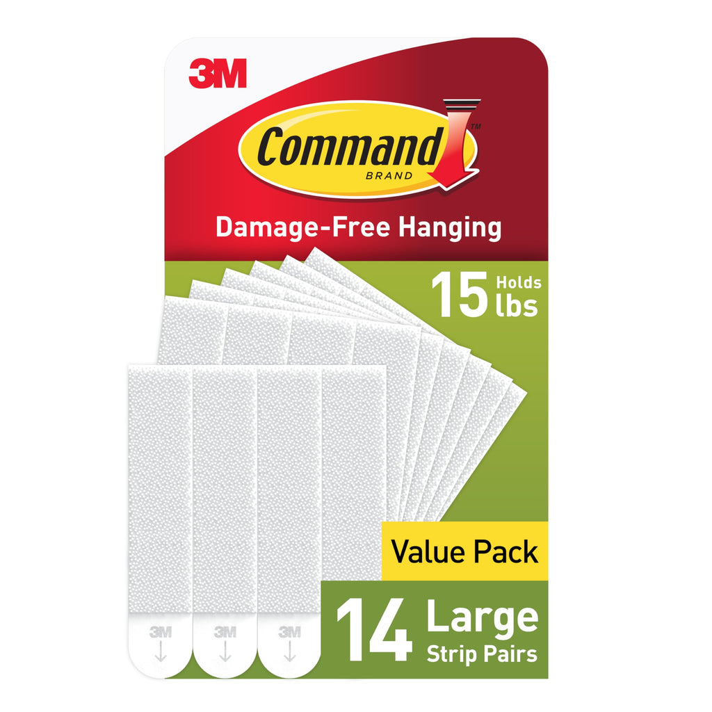 15 lb Large Picture Hanging Strips 14 Pairs White Adhesive S267