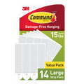15 lb Large Picture Hanging Strips 14 Pairs White Adhesive S267
