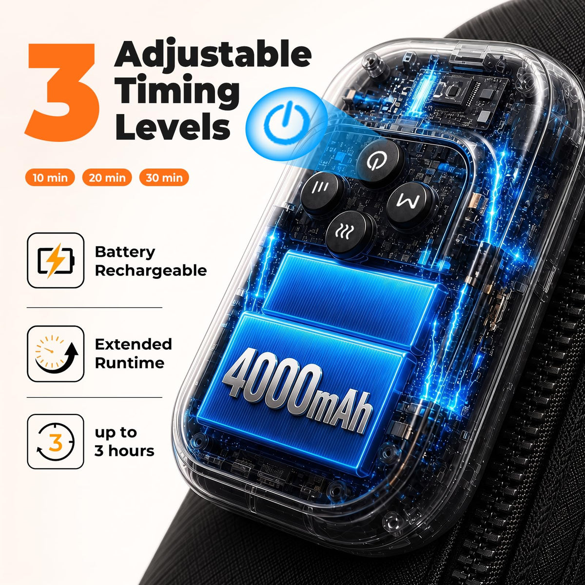 2 Pack 4-in-1 Air Compression Foot Massager with Heat B3376
