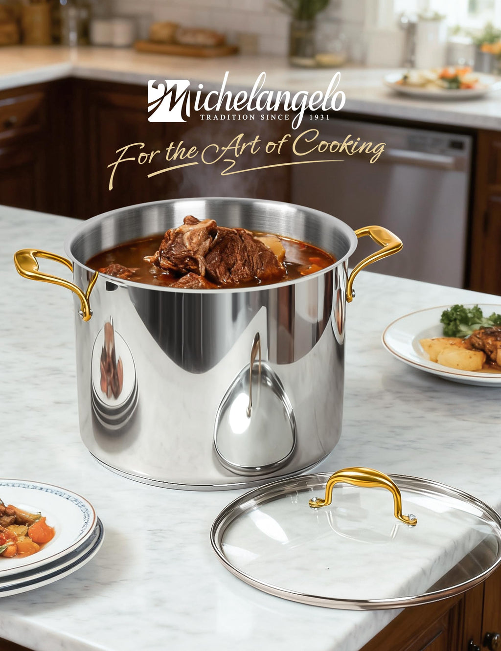 20 Quart Stainless Steel Stock Pot with Lid F12660