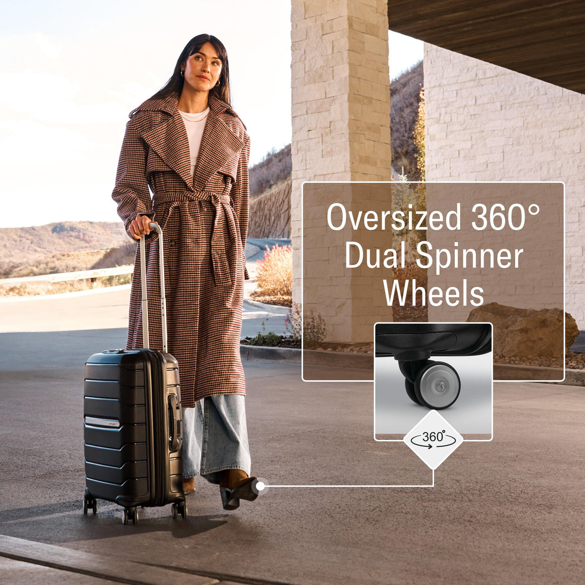 Hardside Carry-On Luggage with Spinner Wheels F14258