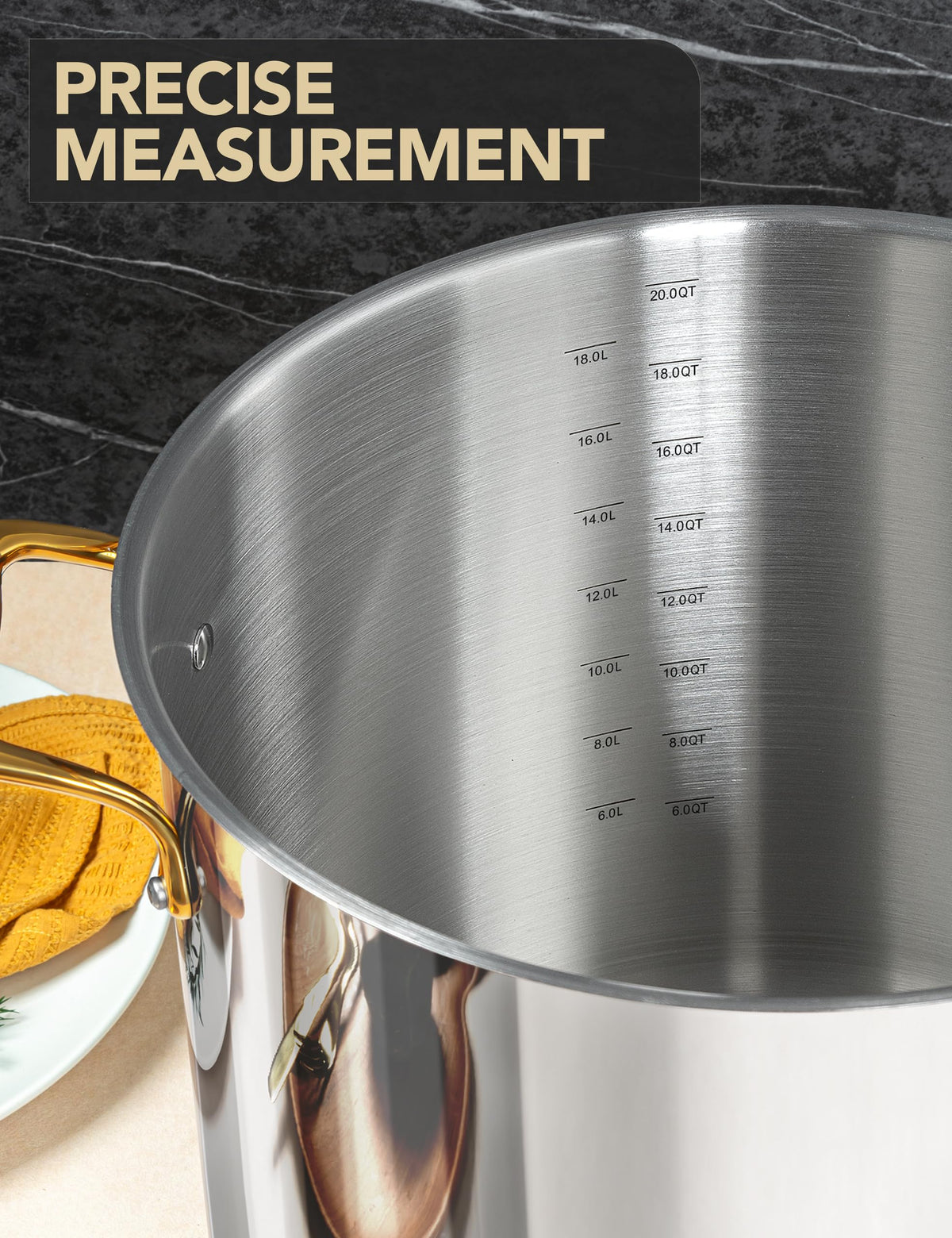 20 Quart Stainless Steel Stock Pot with Lid F12660