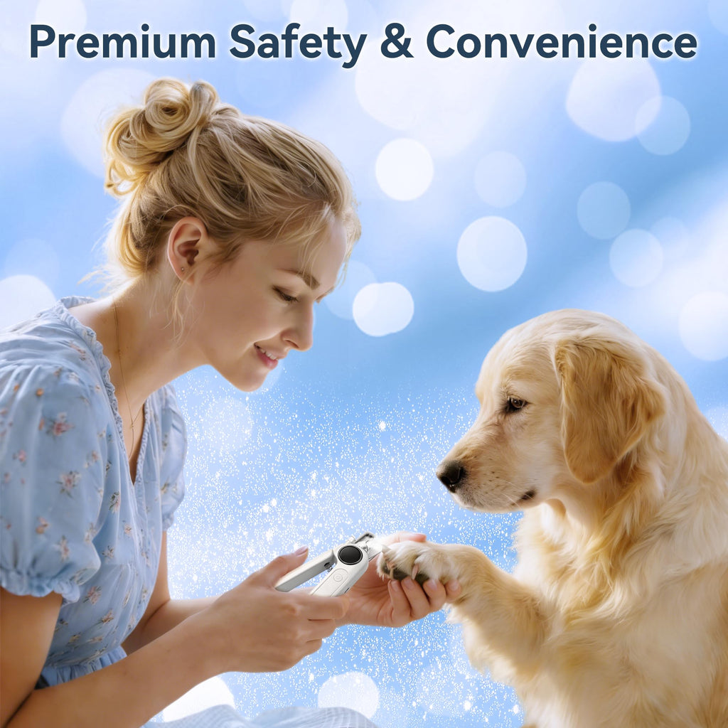 2-in-1 Quiet Electric Pet Nail Clipper & Grinder with Light J63293