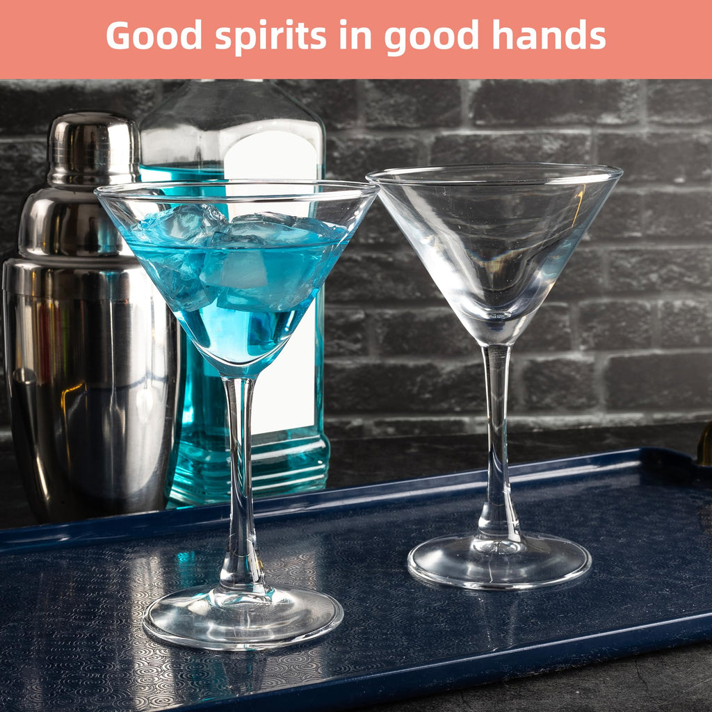 Martini Glasses Set of 7, 6 oz Reusable Cocktail Glasses with Stem S7925