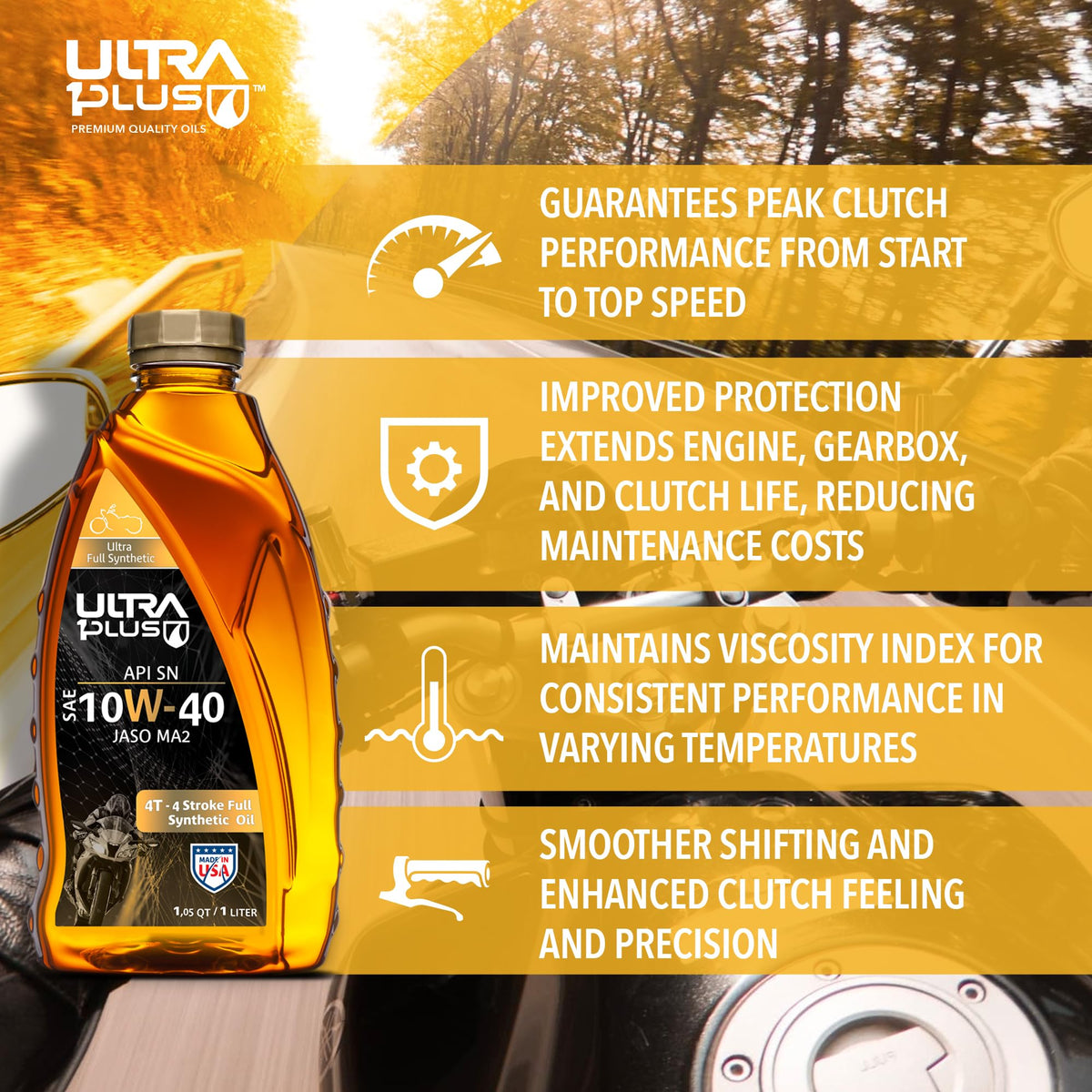 10W-40 Full Synthetic Motorcycle Oil 5 Gallon Pail I4644