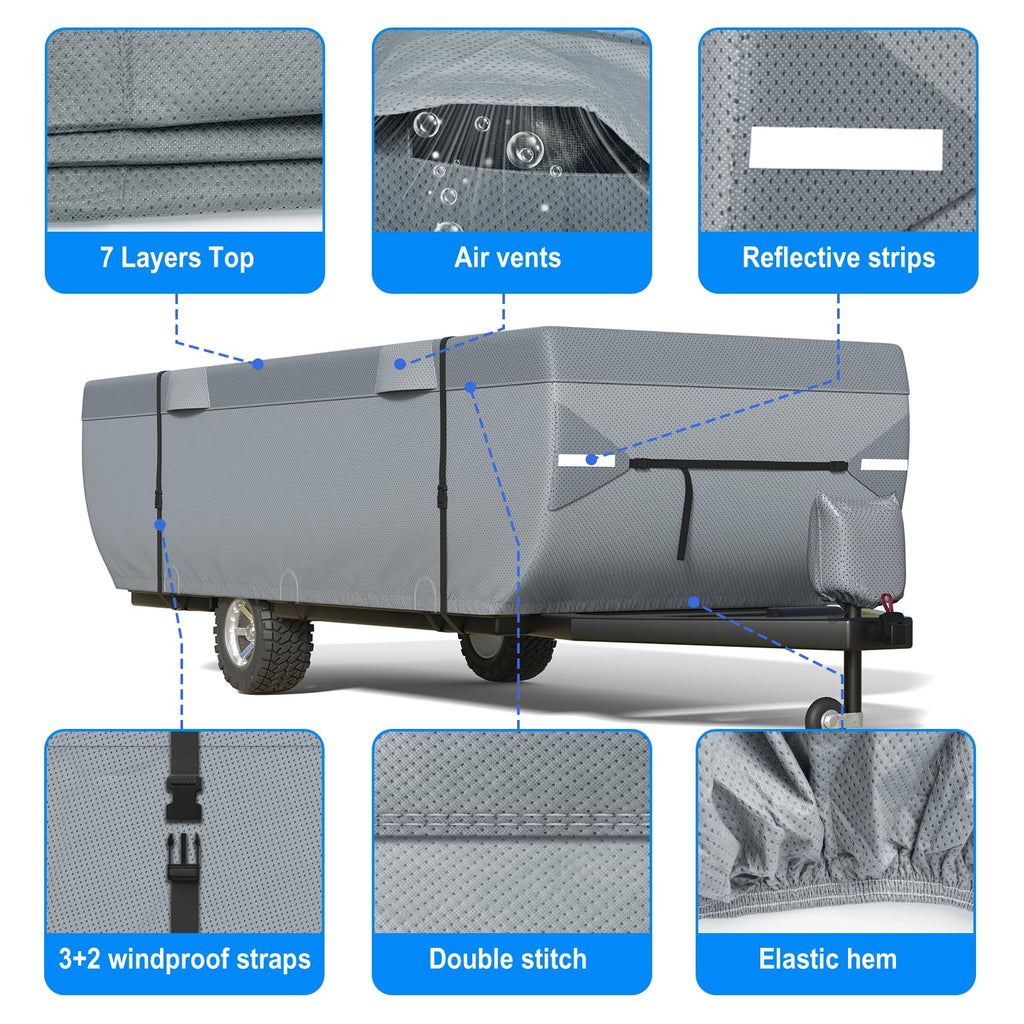 9 Layers 12-14ft Tent Trailer Cover Y551