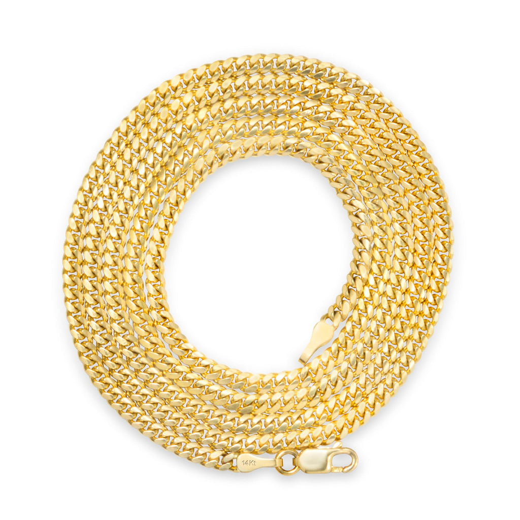 14k Yellow Gold Cuban Link Chain Necklace J890