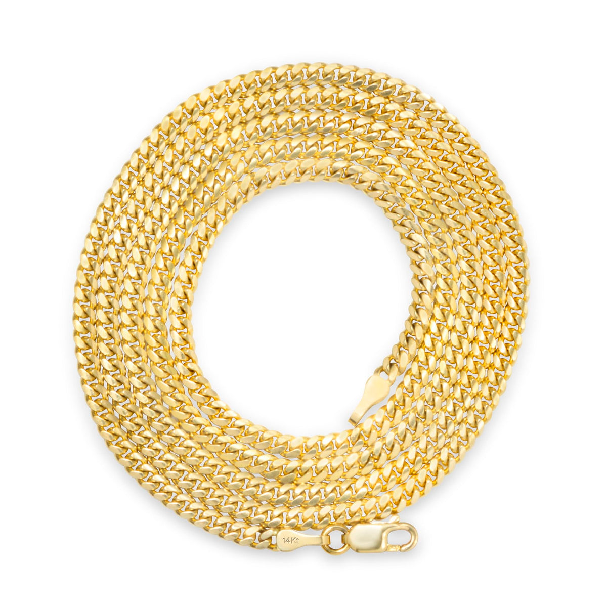 14k Yellow Gold Cuban Link Chain Necklace J890