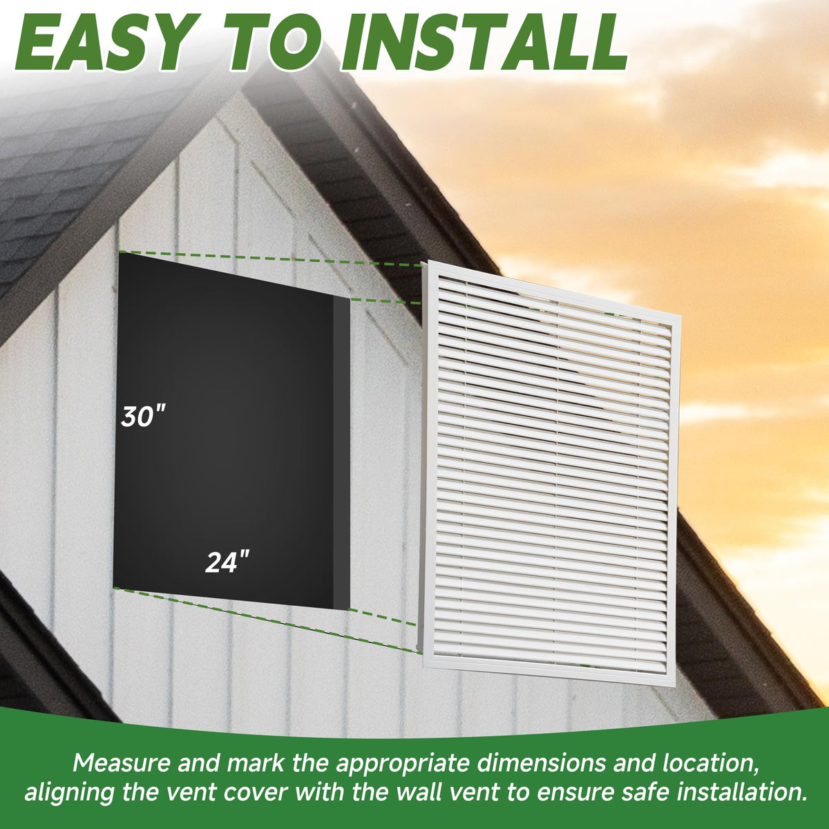 24 x 30 Inch Gable Vent V114