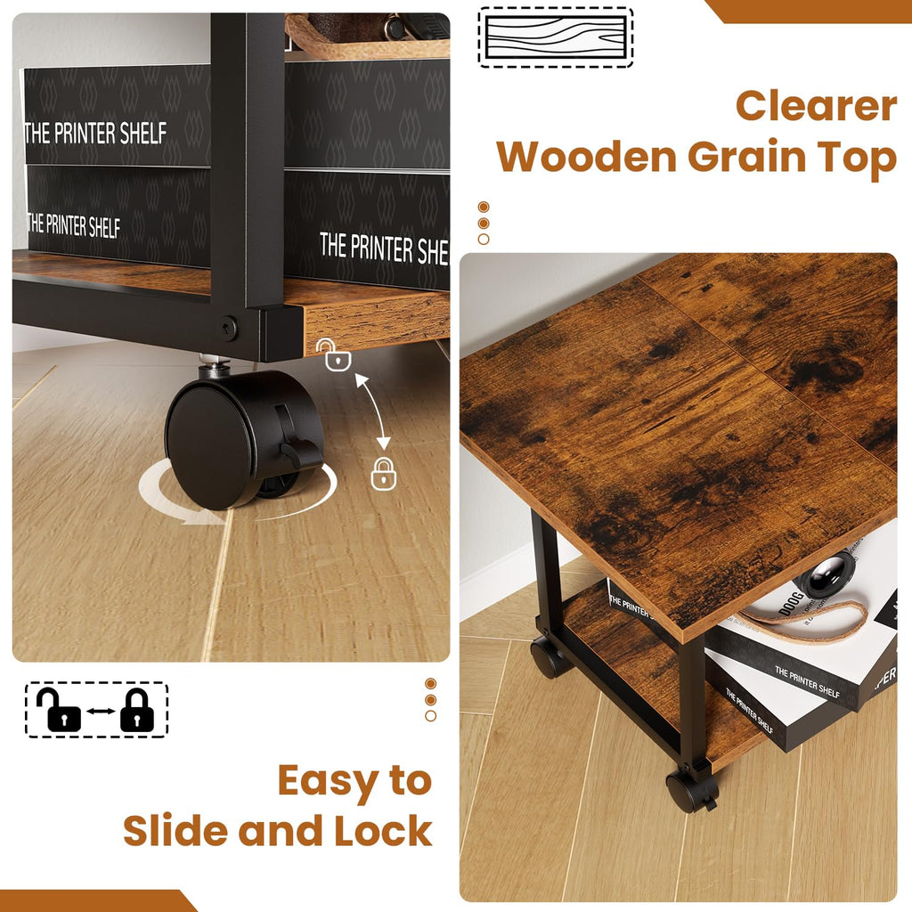 2-Tier Under Desk Printer Stand W749636