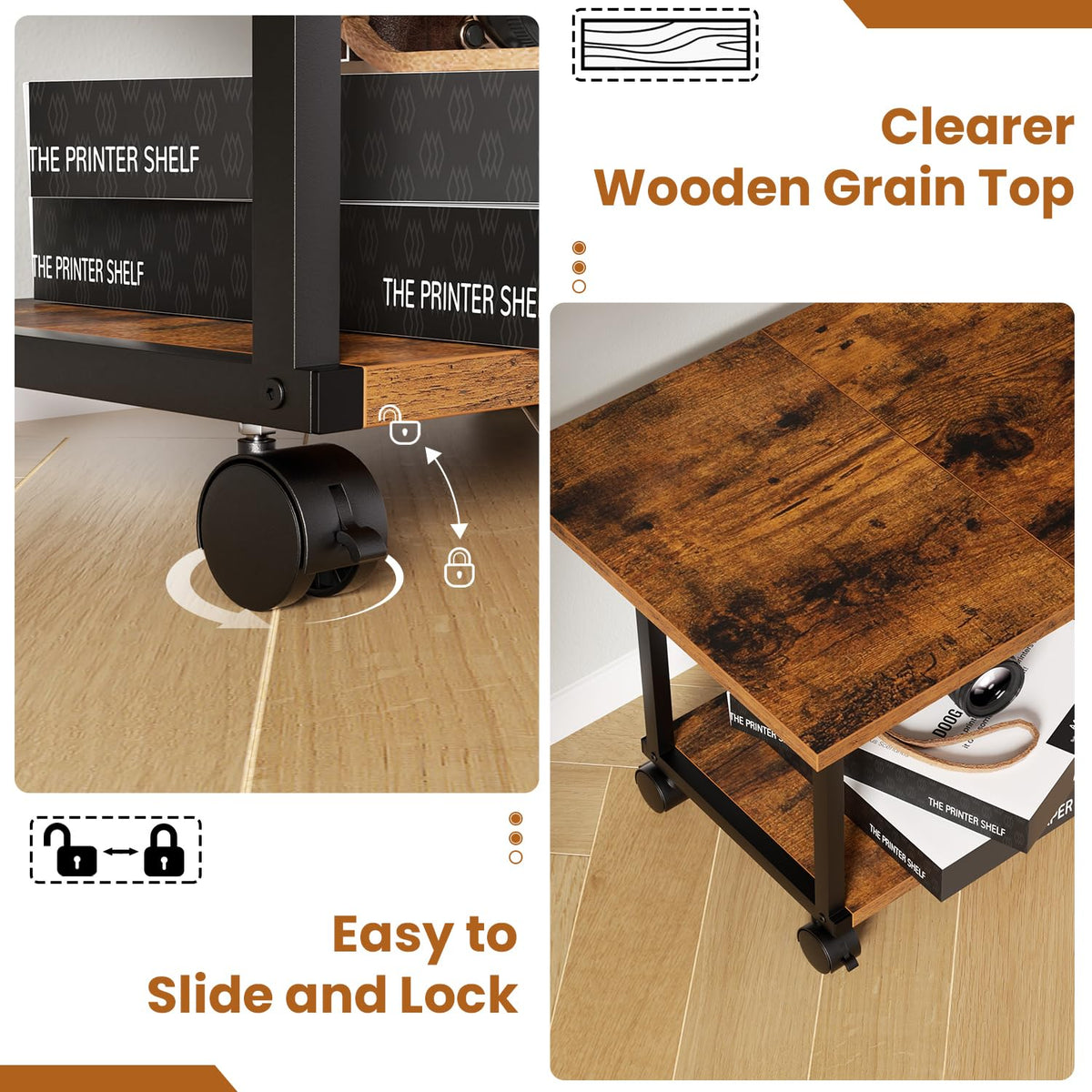 2-Tier Under Desk Printer Stand W749636