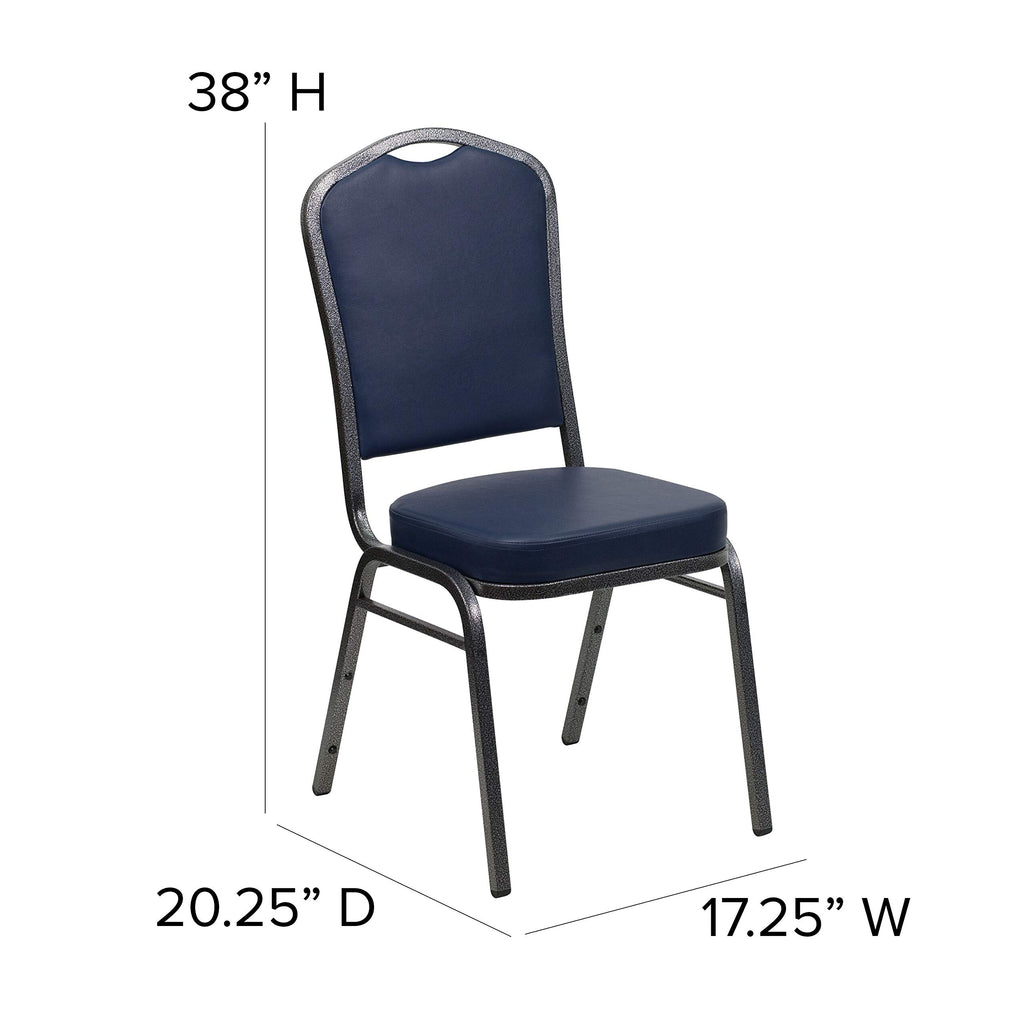 Silver Vinyl Stackable Banquet Chair O5535