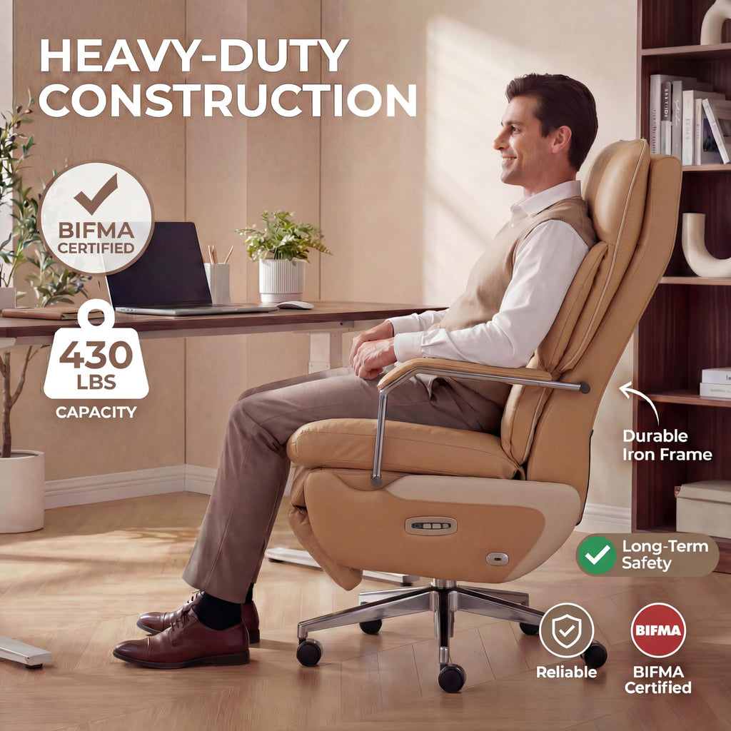 Brown Electric Big & Tall Executive Office Chair M56474