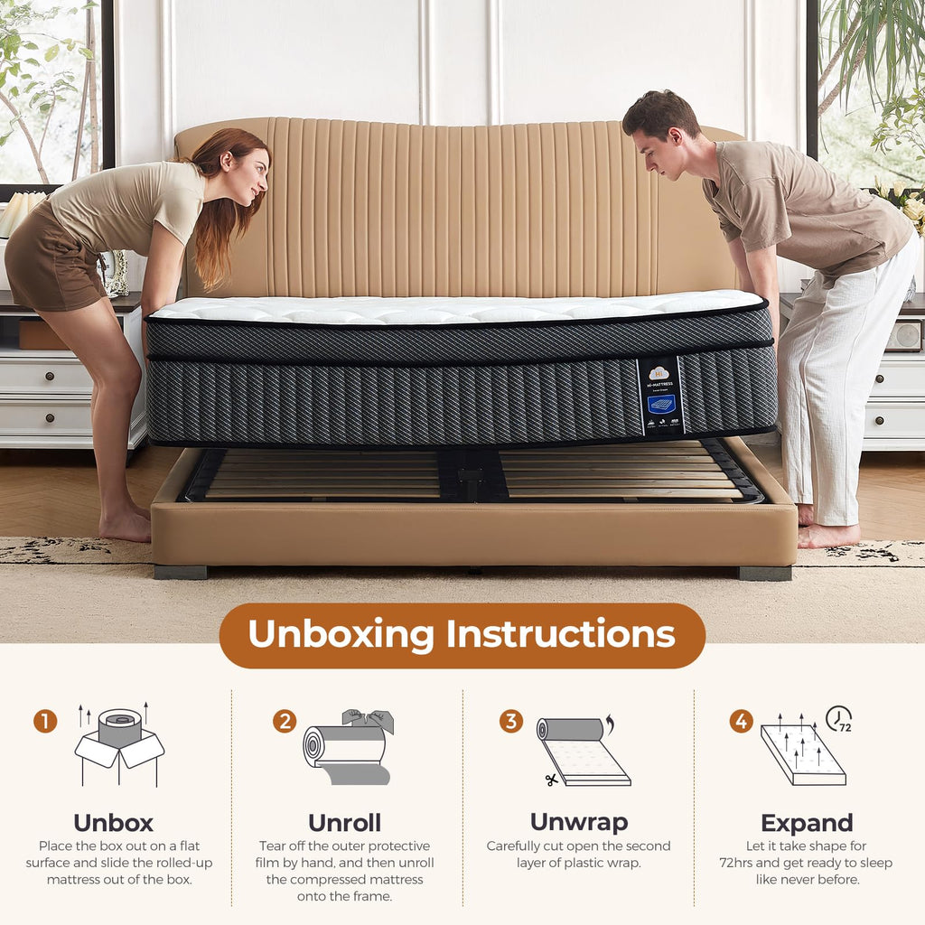 10 inch Full Size Hybrid Mattress in a Box G31041