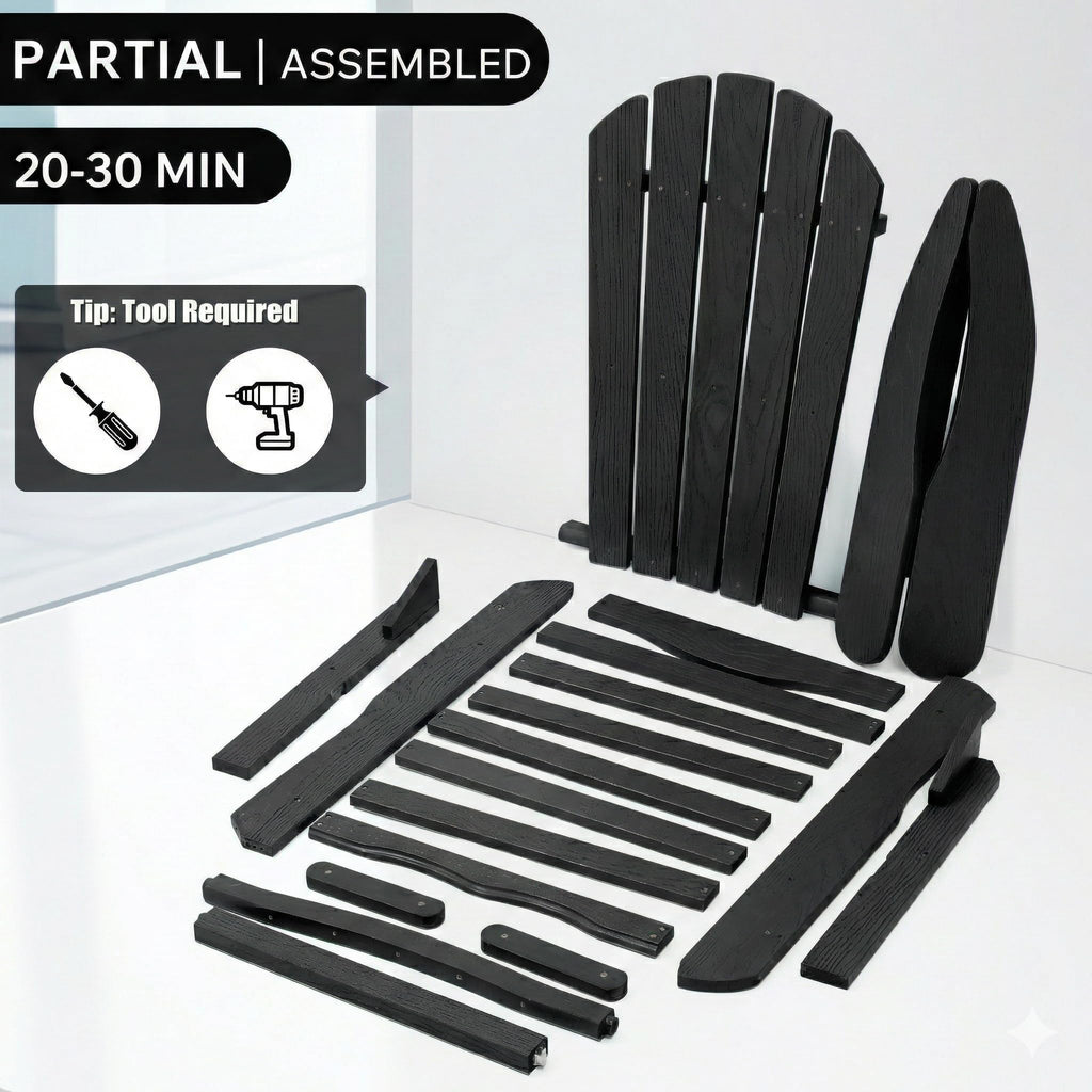 Folding Solid Cedar Wood Adirondack Chair E5697