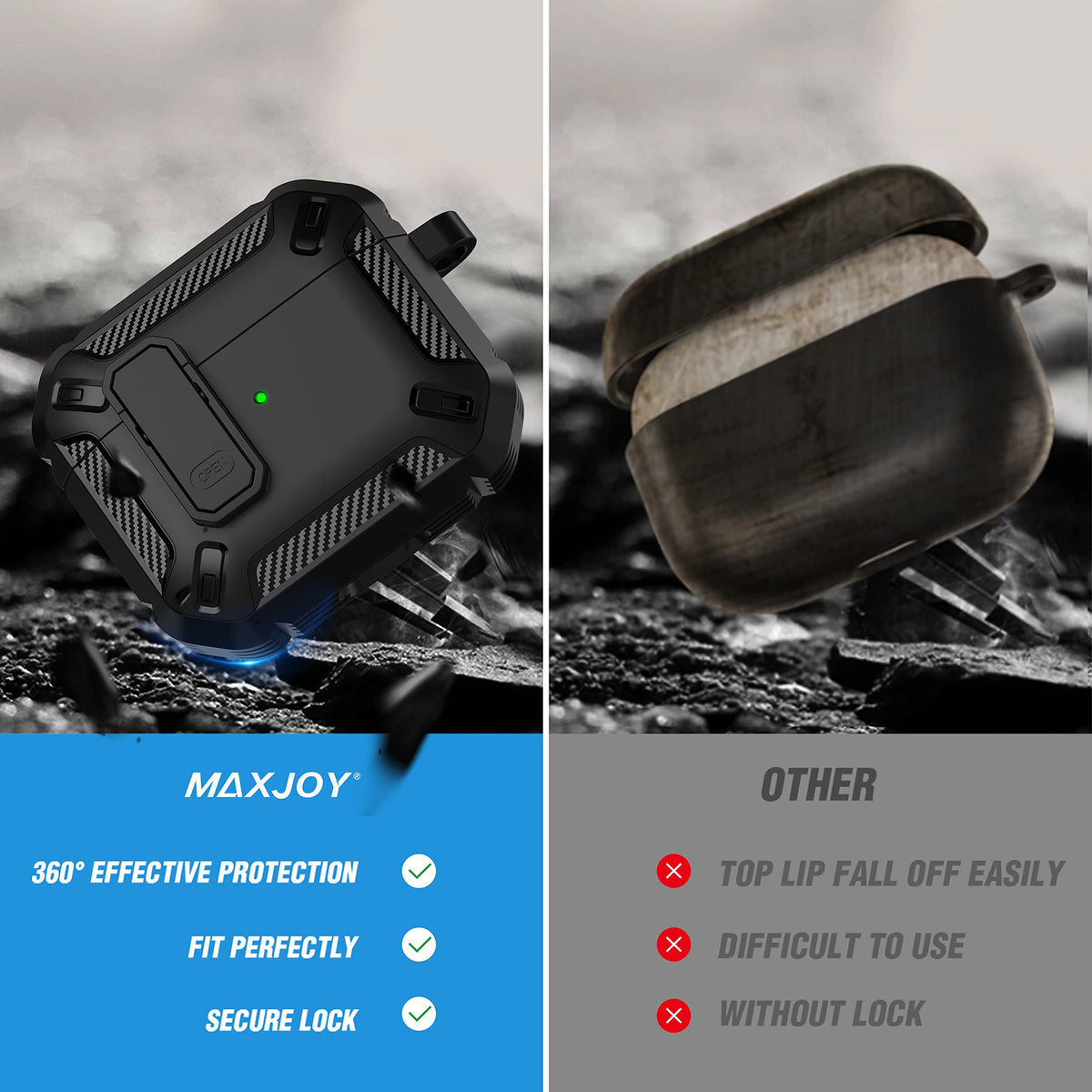 Black Magnetic AirPods 3 Case A7689