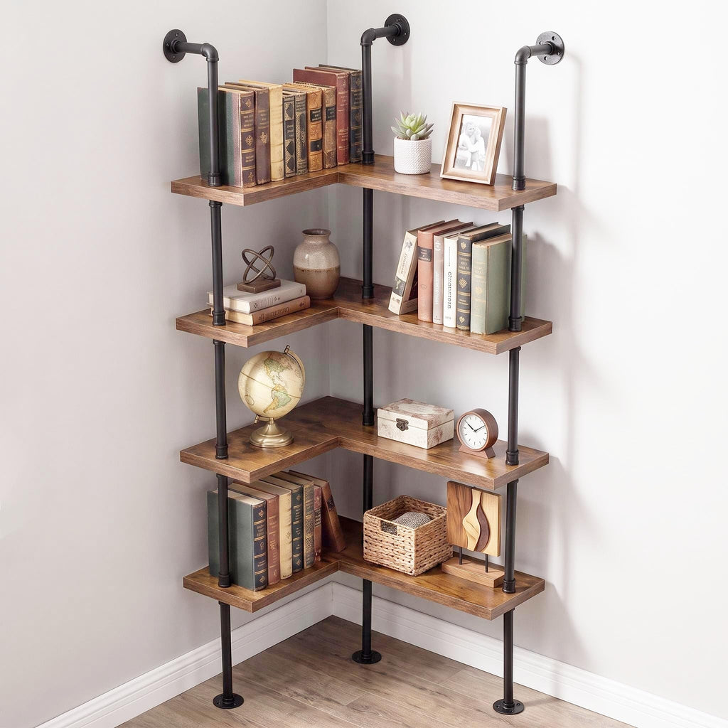 Industrial Pipe Corner Bookshelf M330