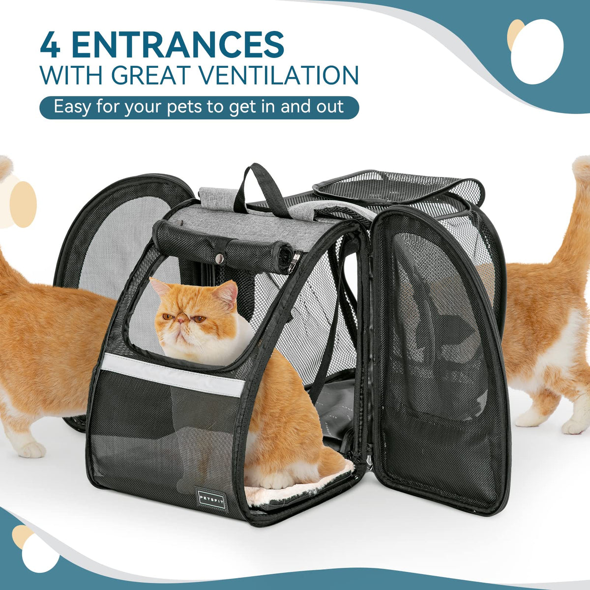 Dog Backpack Carrier with Fleece Mat Q761